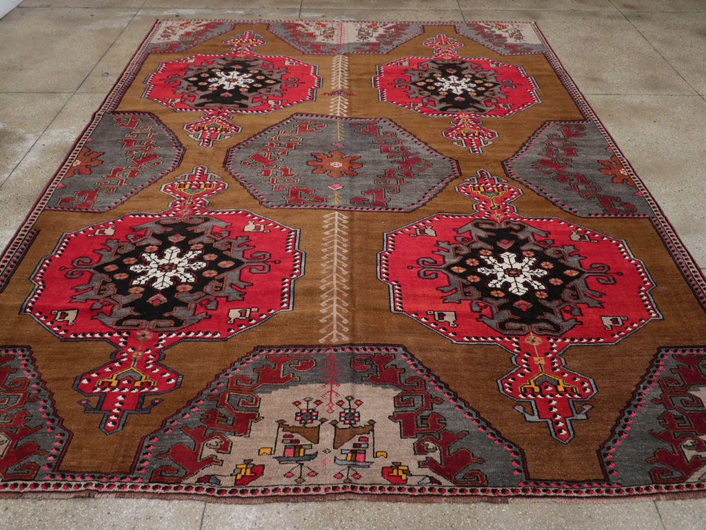 Vintage Turkish Anatolian Room Size Carpet, No.32224 - Gss
