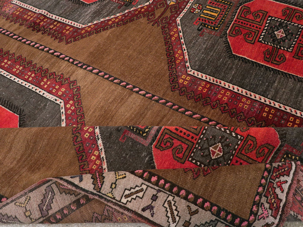 Vintage Turkish Tribal Room Size Carpet, No.32226 - Gss