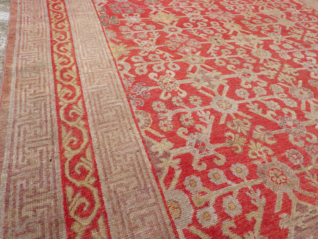 Antique East Turkestan Khotan Gallery Carpet, No.32227 - Gss
