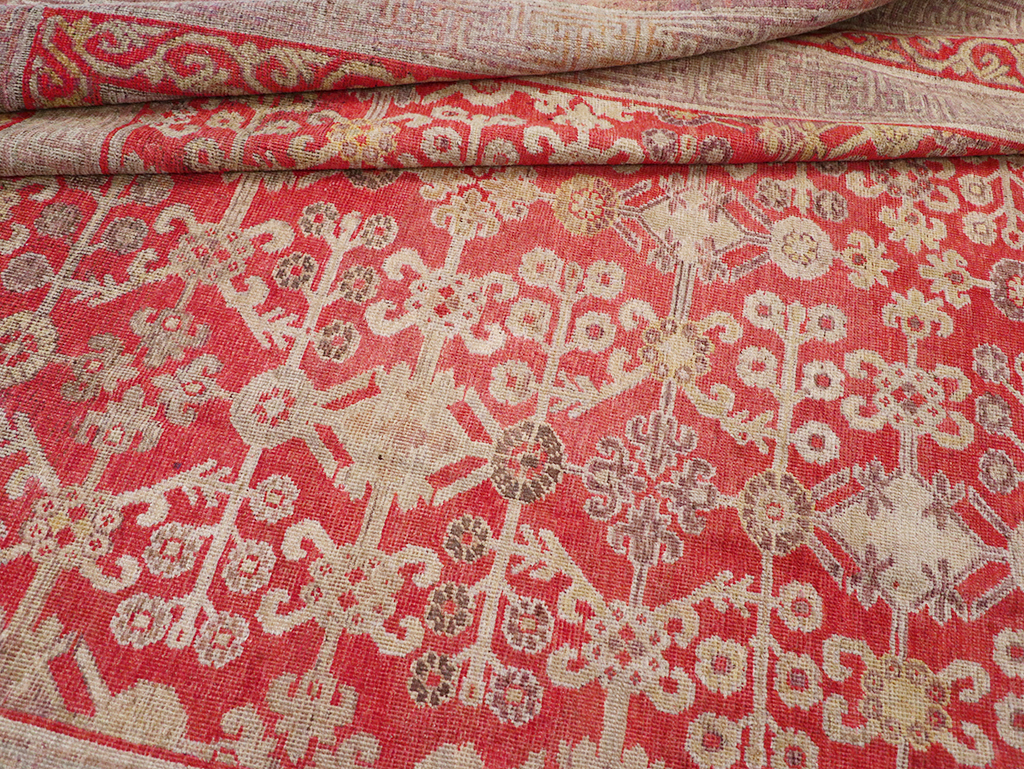 Antique East Turkestan Khotan Gallery Carpet, No.32227 - Gss