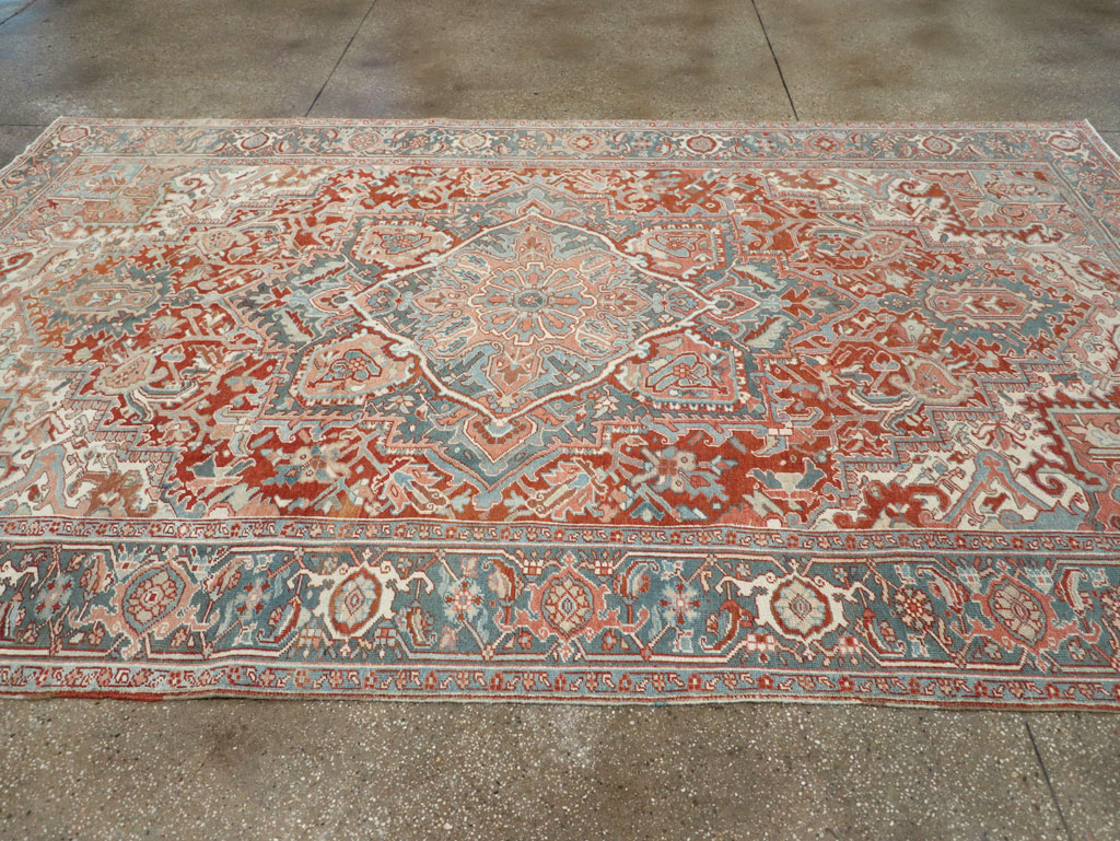 Antique Persian Heriz Room Size Carpet, No.32229 - Gss