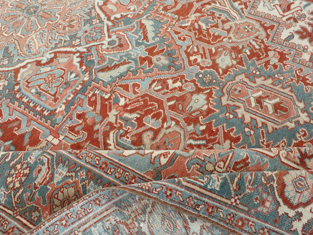 Antique Persian Heriz Room Size Carpet, No.32229 - Gss