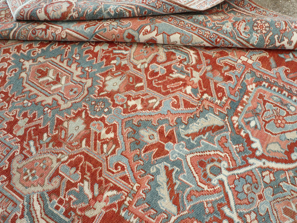 Antique Persian Heriz Room Size Carpet, No.32229 - Gss