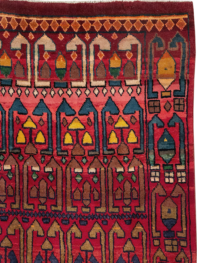 Vintage Persian Gabbeh Accent Rug, No.32232 - Gss