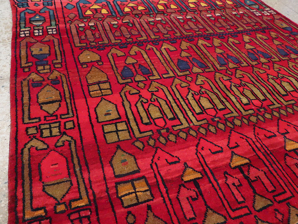 Vintage Persian Gabbeh Accent Rug, No.32232 - Gss