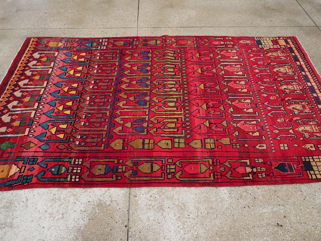 Vintage Persian Gabbeh Accent Rug, No.32232 - Gss