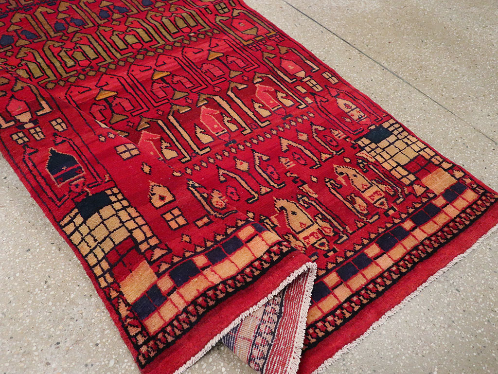 Vintage Persian Gabbeh Accent Rug, No.32232 - Gss