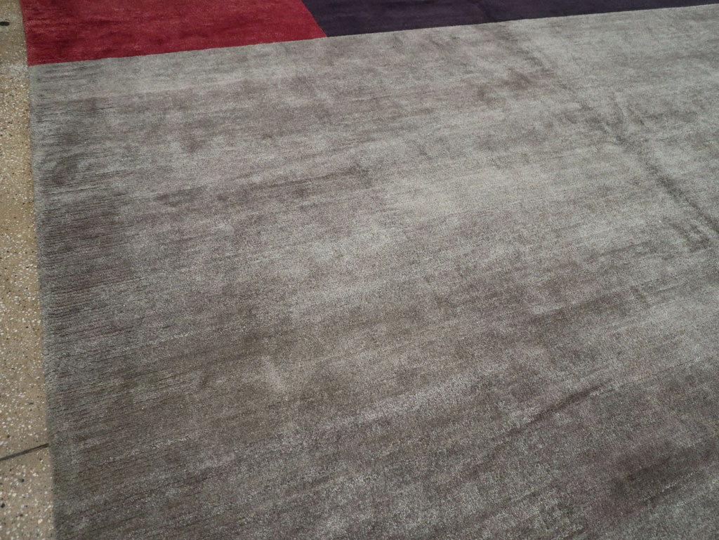 Modern Tibetan Art Deco Style Large Square Carpet, No.32241 - Gss