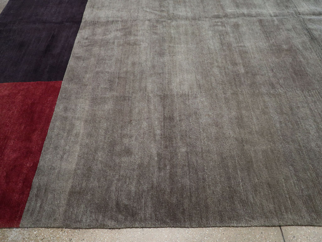 Modern Tibetan Art Deco Style Large Square Carpet, No.32241 - Gss