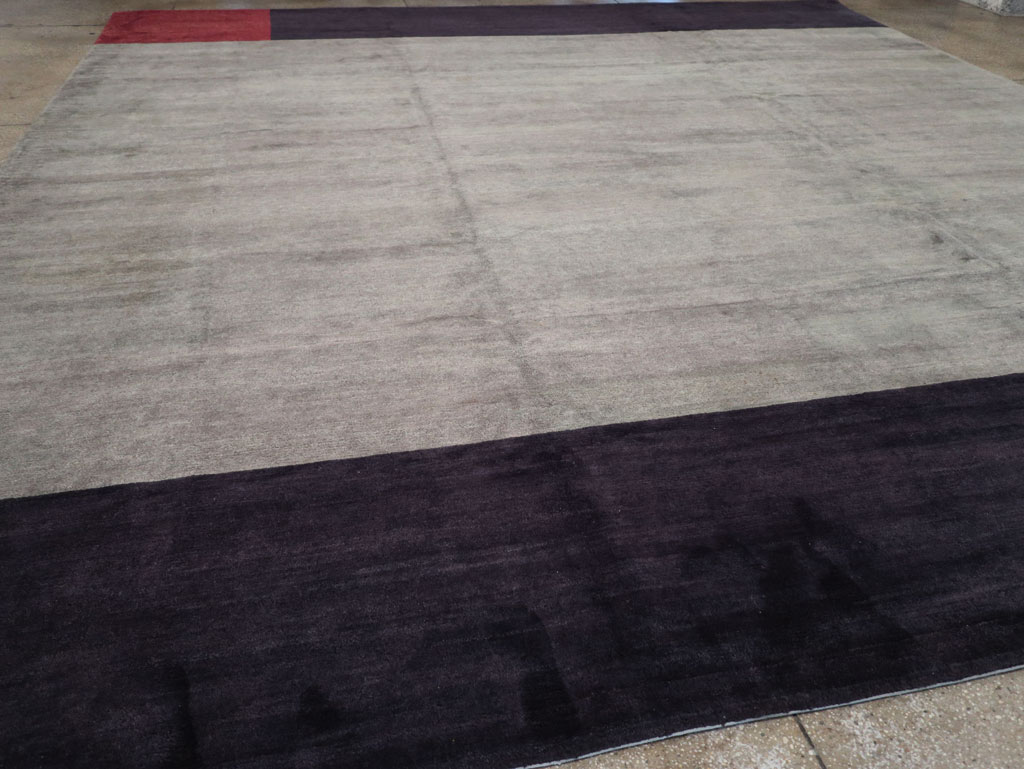 Modern Tibetan Art Deco Style Large Square Carpet, No.32241 - Gss