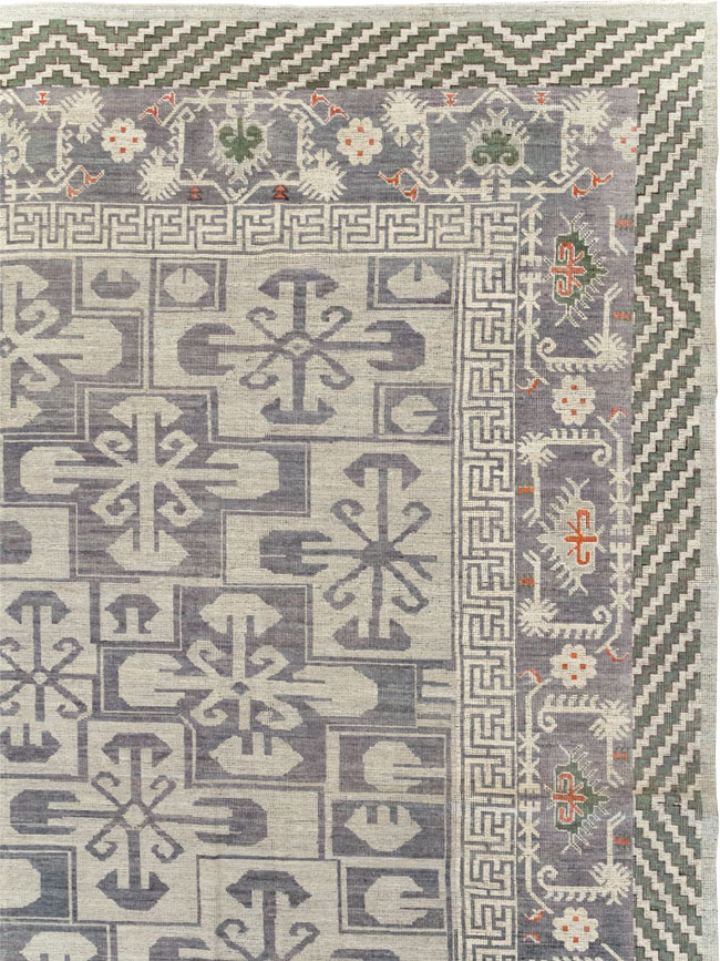 Modern East Turkestan Khotan Large Square Carpet, No.32245 - Gss