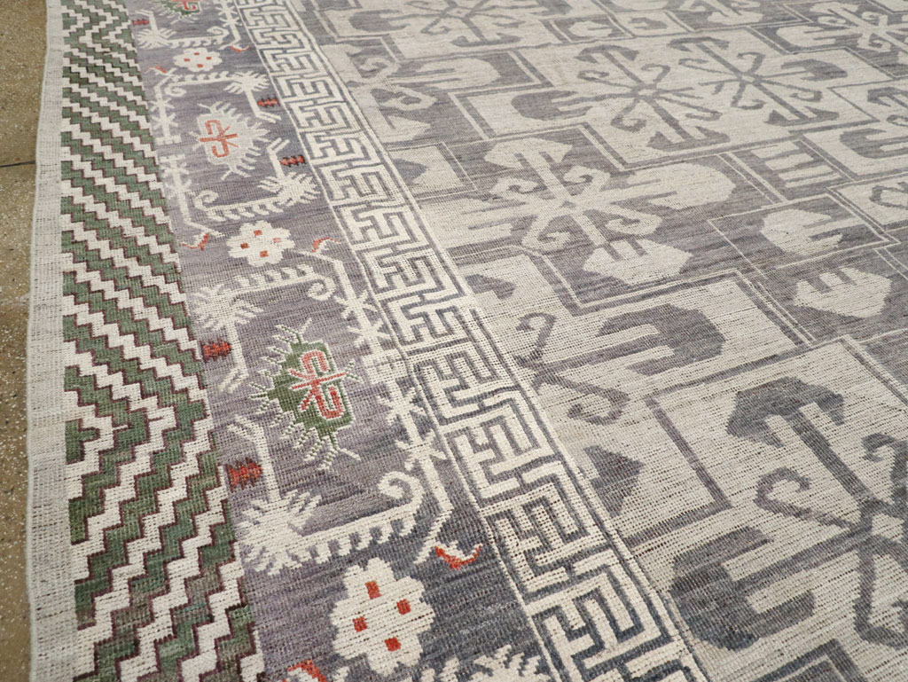 Modern East Turkestan Khotan Large Square Carpet, No.32245 - Gss