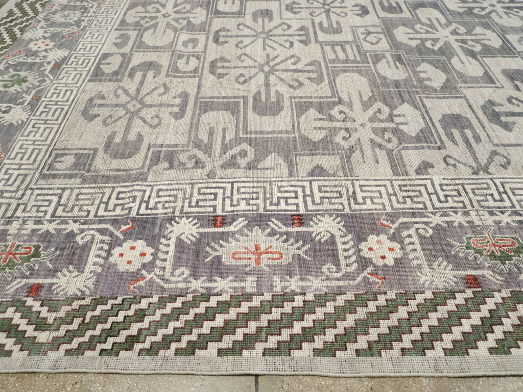 Modern East Turkestan Khotan Large Square Carpet, No.32245 - Gss