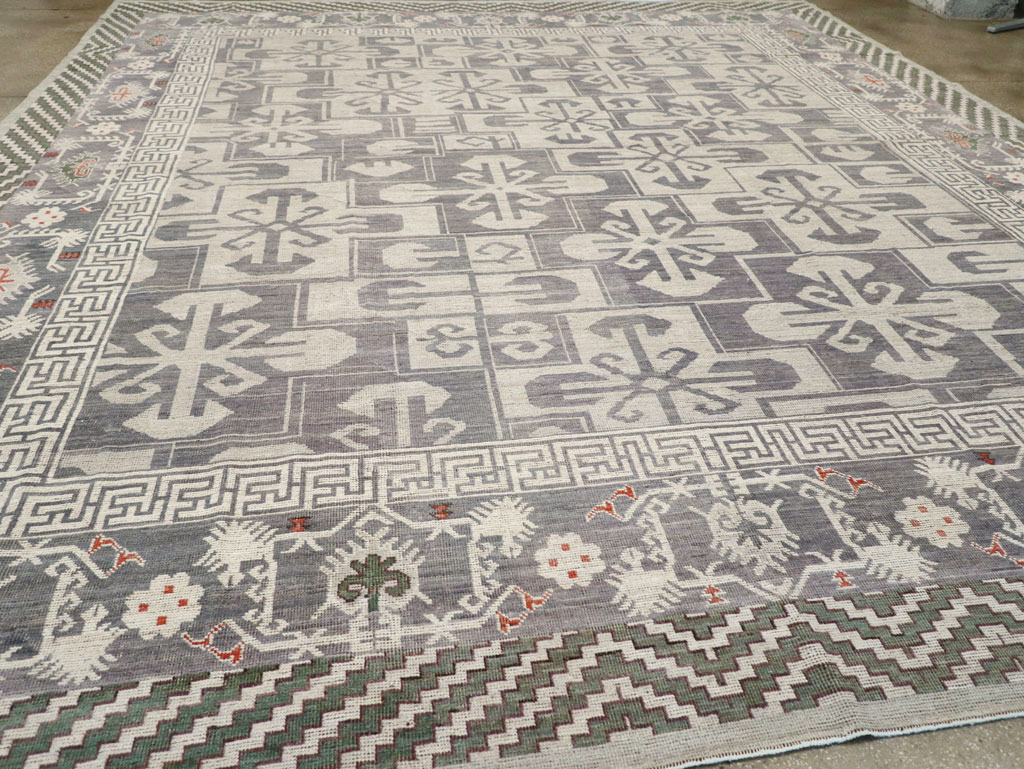 Modern East Turkestan Khotan Large Square Carpet, No.32245 - Gss