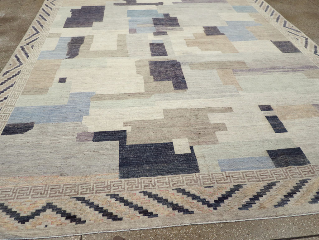 Modern East Turkestan Khotan Room Size Carpet, No.32246 - Gss