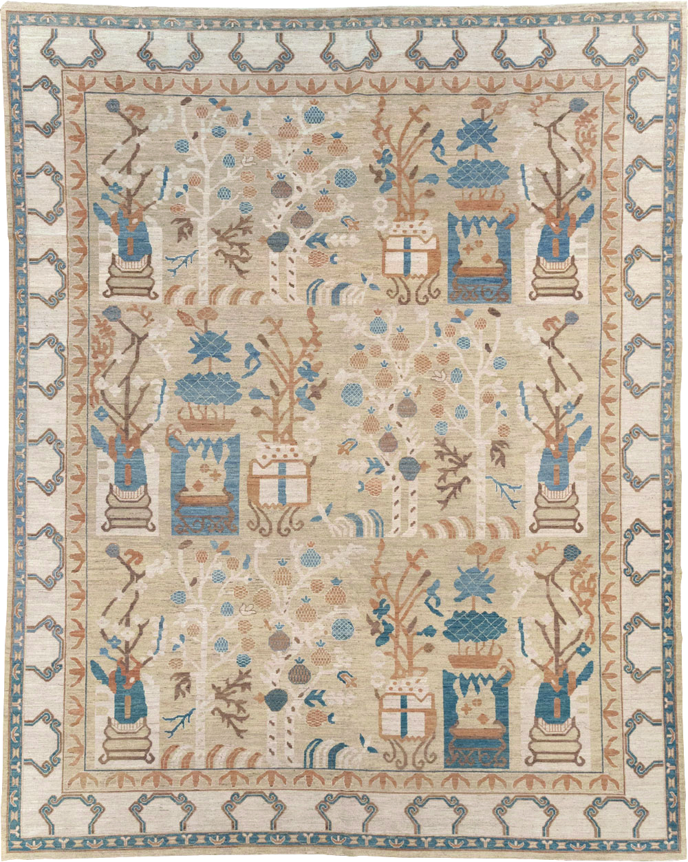 Modern East Turkestan Khotan Large Room Size Carpet, No.32247 - Gss