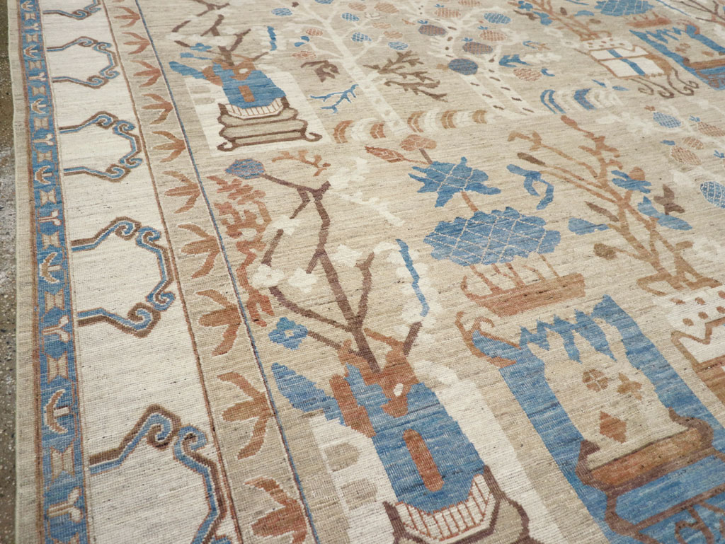 Modern East Turkestan Khotan Large Room Size Carpet, No.32247 - Gss