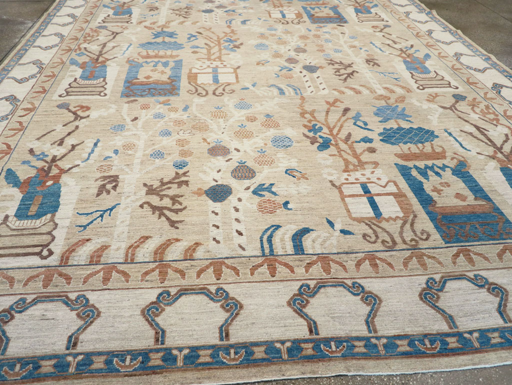 Modern East Turkestan Khotan Large Room Size Carpet, No.32247 - Gss