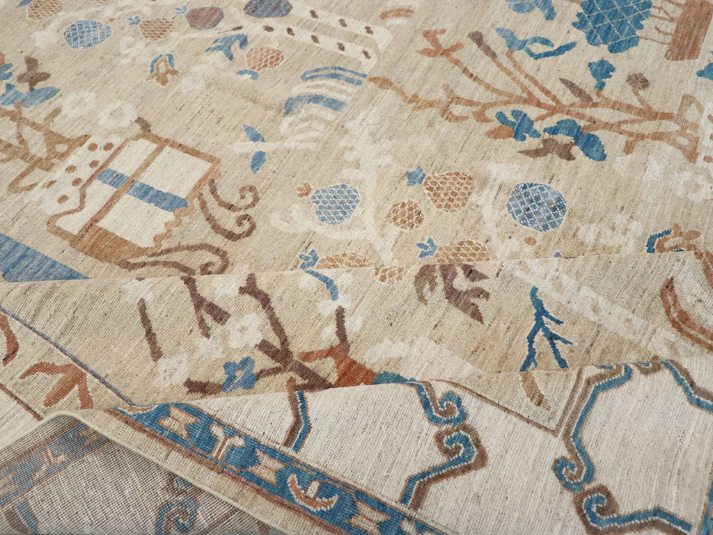 Modern East Turkestan Khotan Large Room Size Carpet, No.32247 - Gss