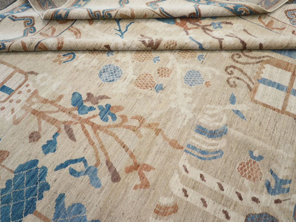 Modern East Turkestan Khotan Large Room Size Carpet, No.32247 - Gss