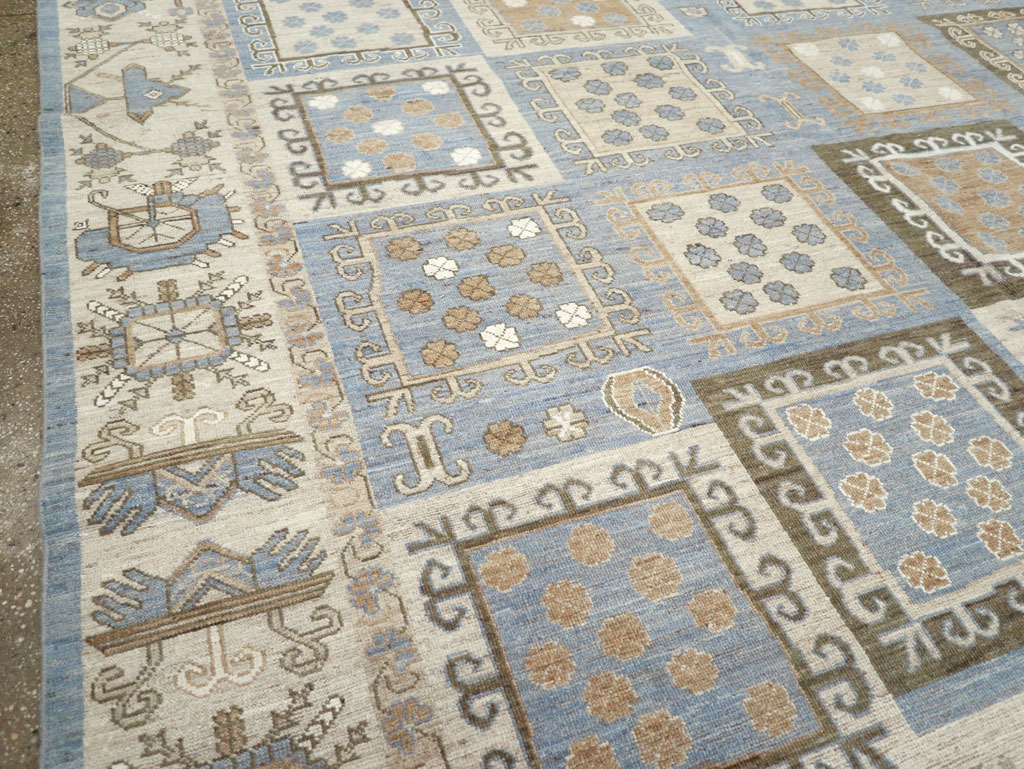 Modern East Turkestan Khotan Room Size Carpet, No.32249 - Gss