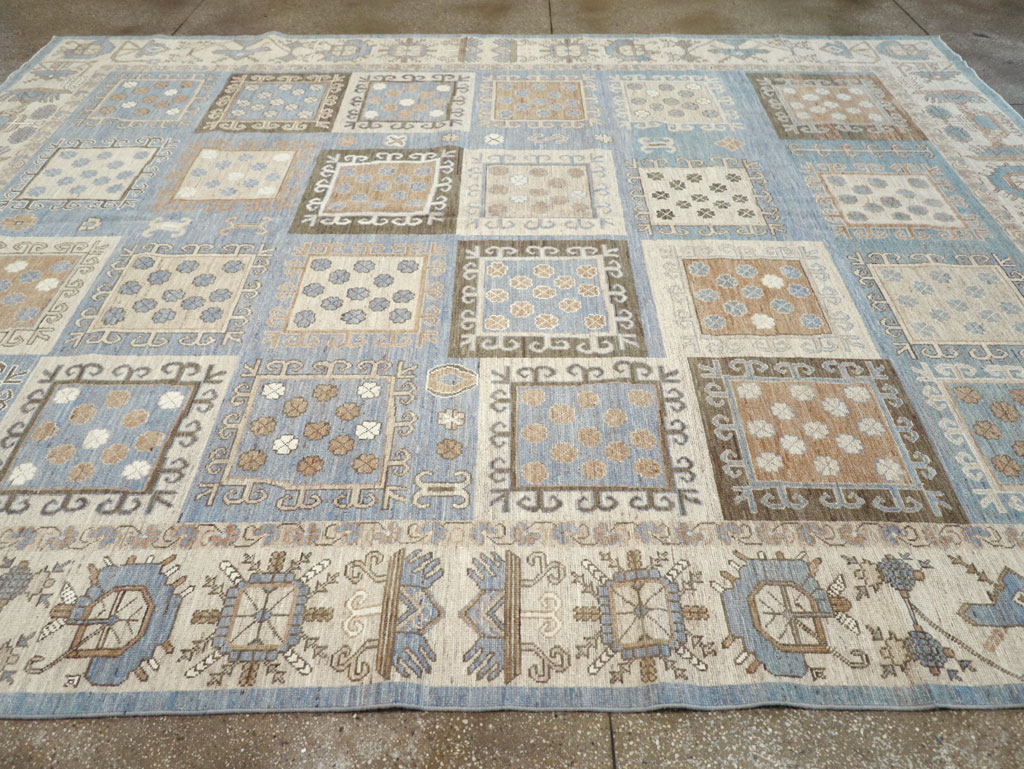 Modern East Turkestan Khotan Room Size Carpet, No.32249 - Gss