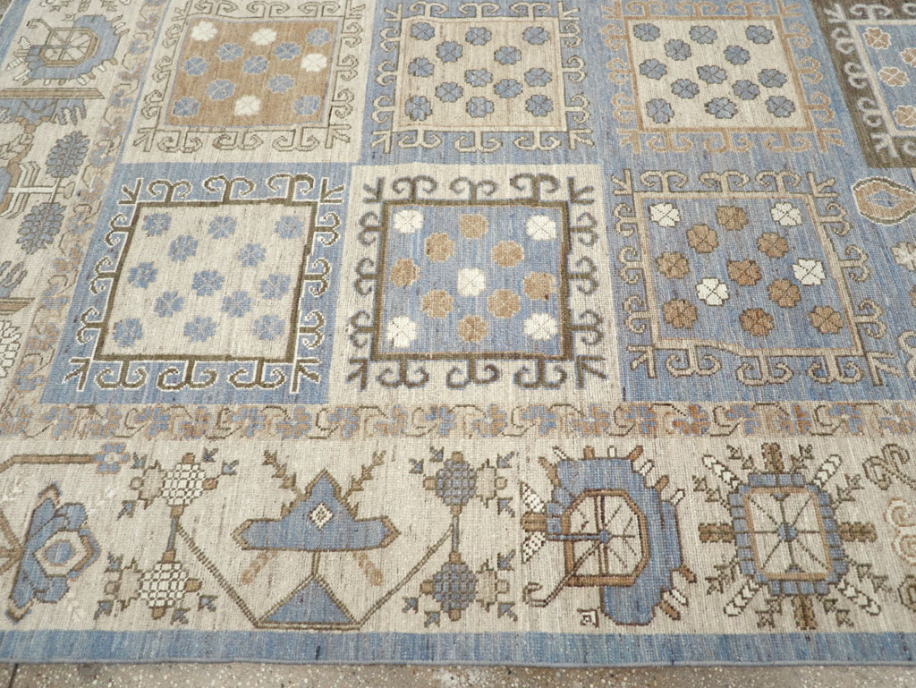 Modern East Turkestan Khotan Room Size Carpet, No.32249 - Gss