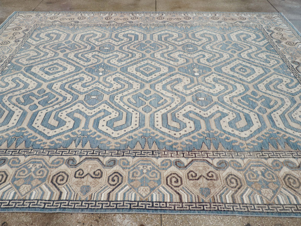 Modern East Turkestan Khotan Room Size Carpet, No.32251 - Gss