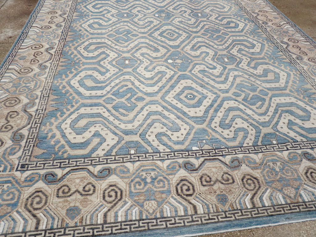 Modern East Turkestan Khotan Room Size Carpet, No.32251 - Gss