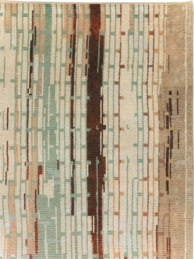 Vintage French Art Deco Small Room Size Carpet, No.32258 - Gss