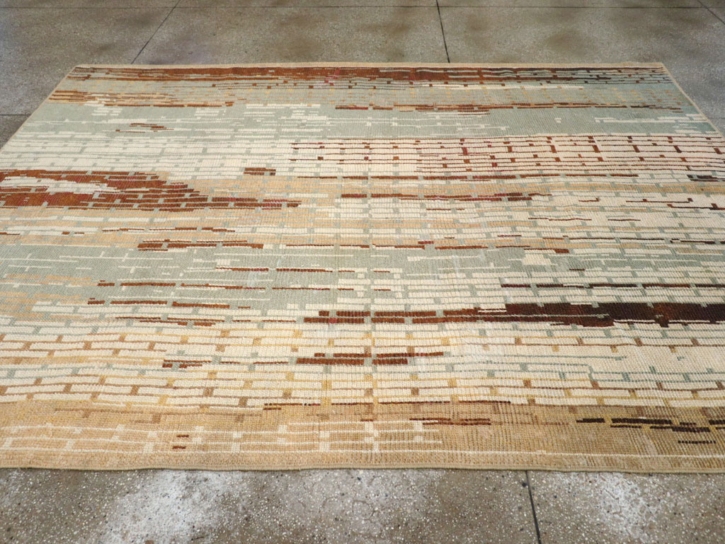 Vintage French Art Deco Small Room Size Carpet, No.32258 - Gss