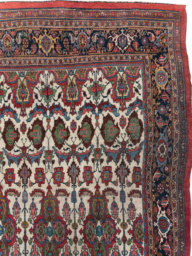 Antique Persian Bidjar Room Size Carpet, No.32260 - Gss