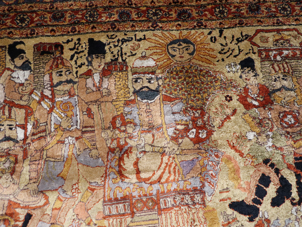 Vintage Chinese Silk Pictorial Accent Rug, No.32261 - Gss