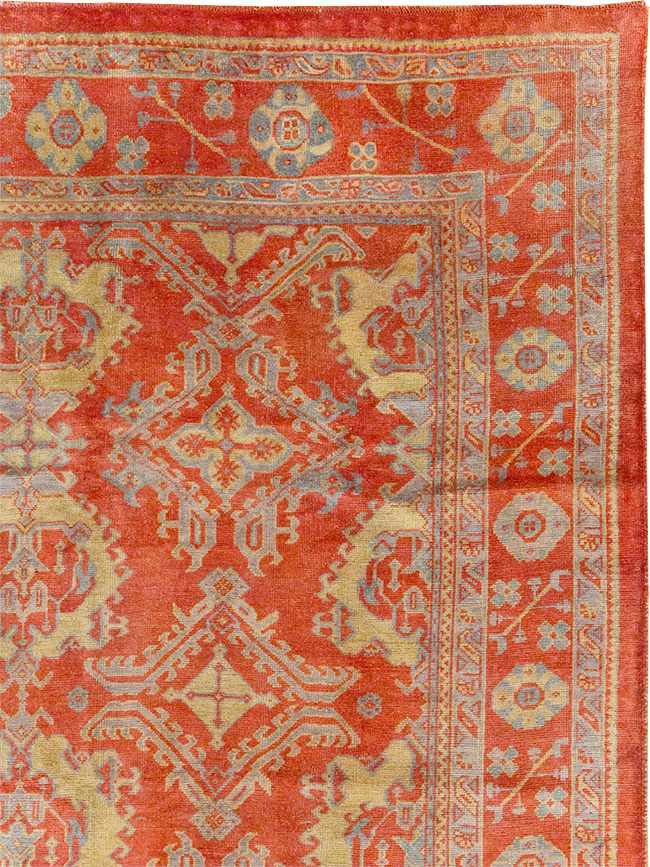 Antique Turkish Oushak Carpet, No.32262 - Gss
