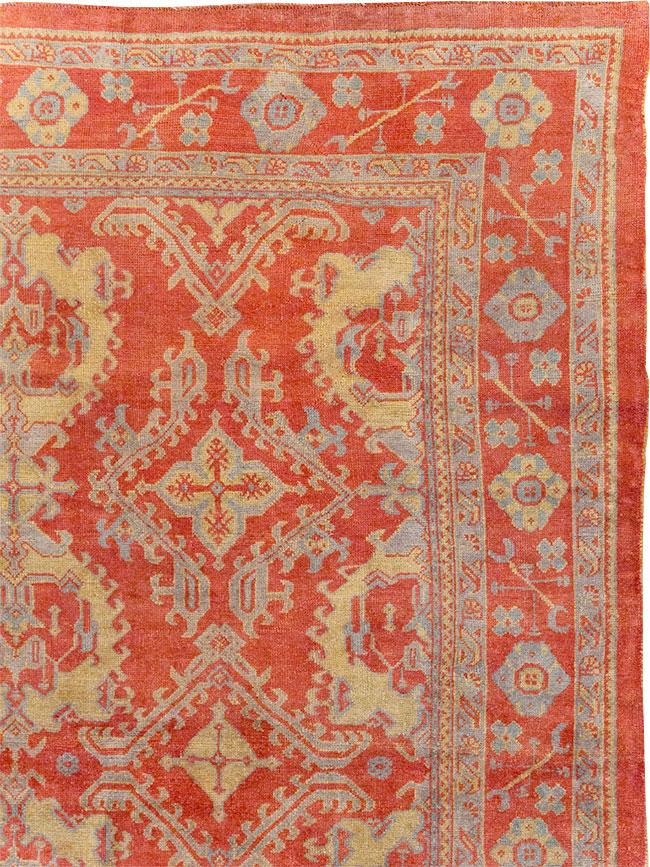 Antique Turkish Oushak Carpet, No.32262 - Gss