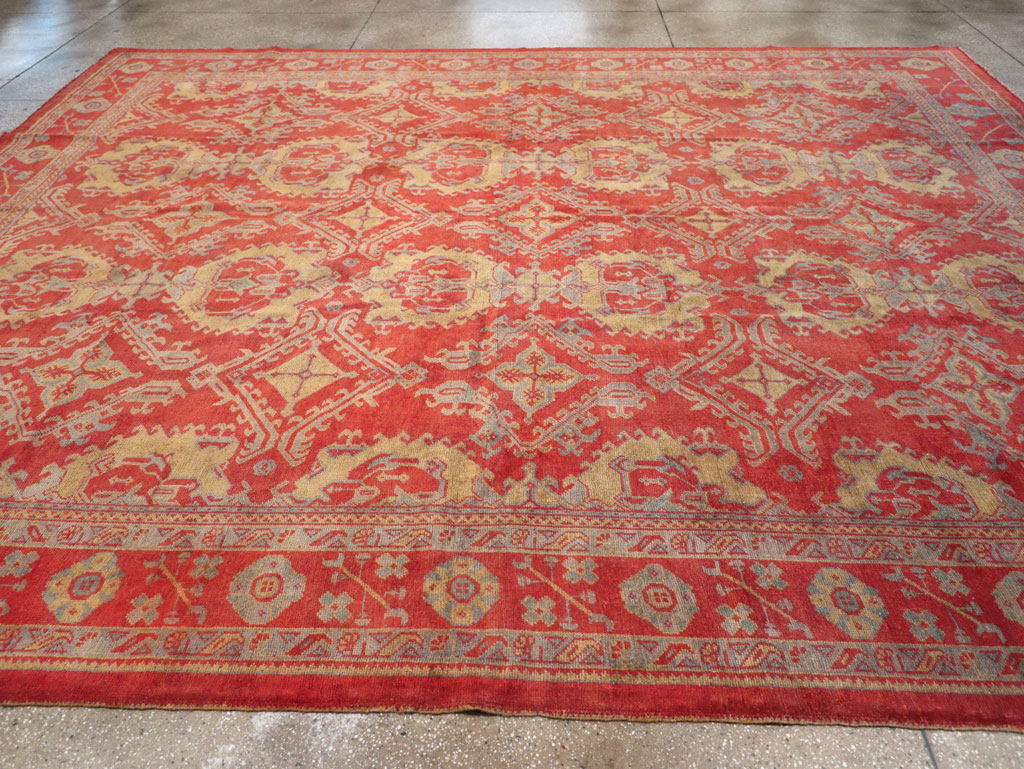 Antique Turkish Oushak Carpet, No.32262 - Gss