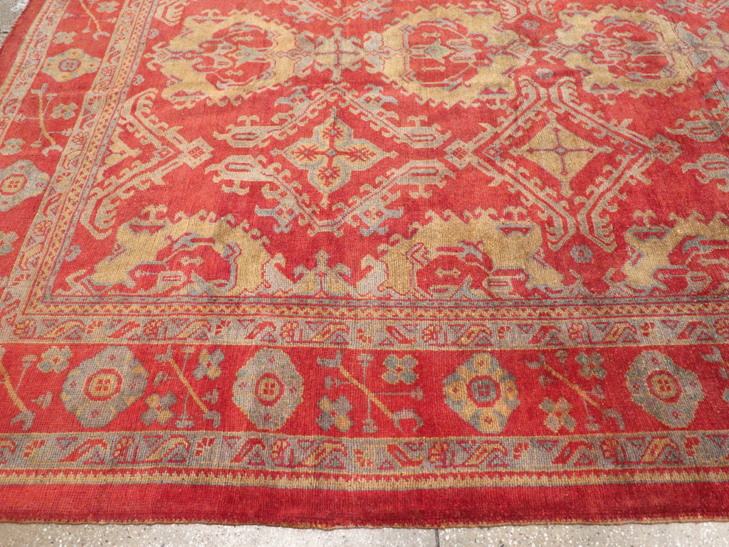 Antique Turkish Oushak Carpet, No.32262 - Gss