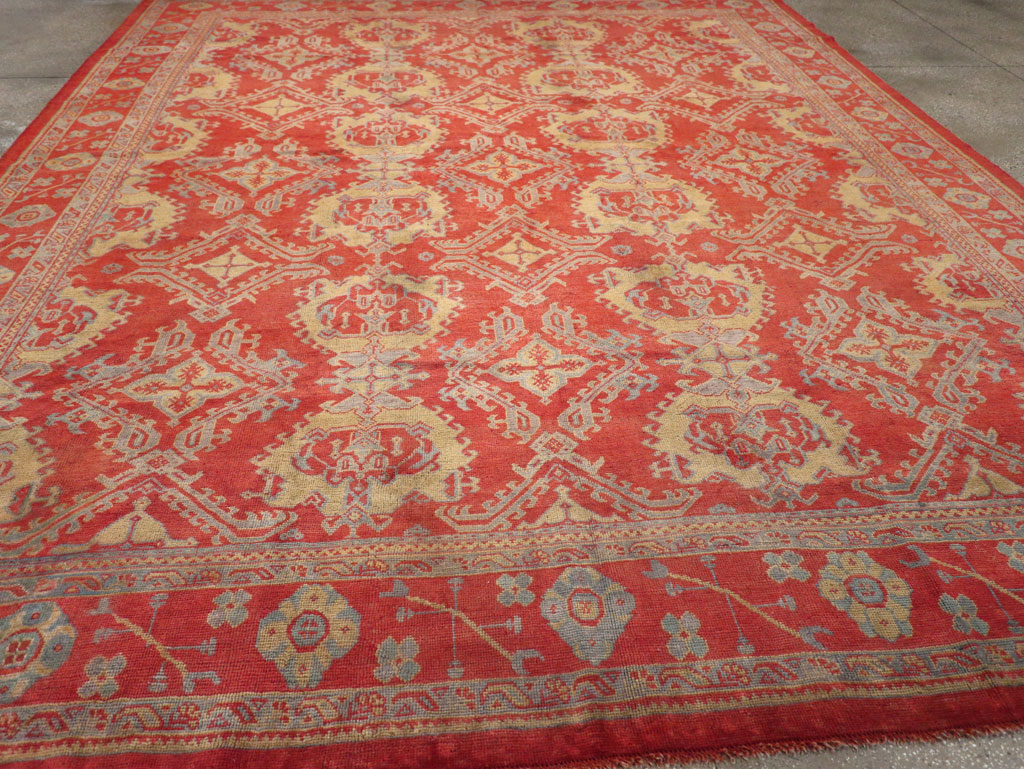 Antique Turkish Oushak Carpet, No.32262 - Gss