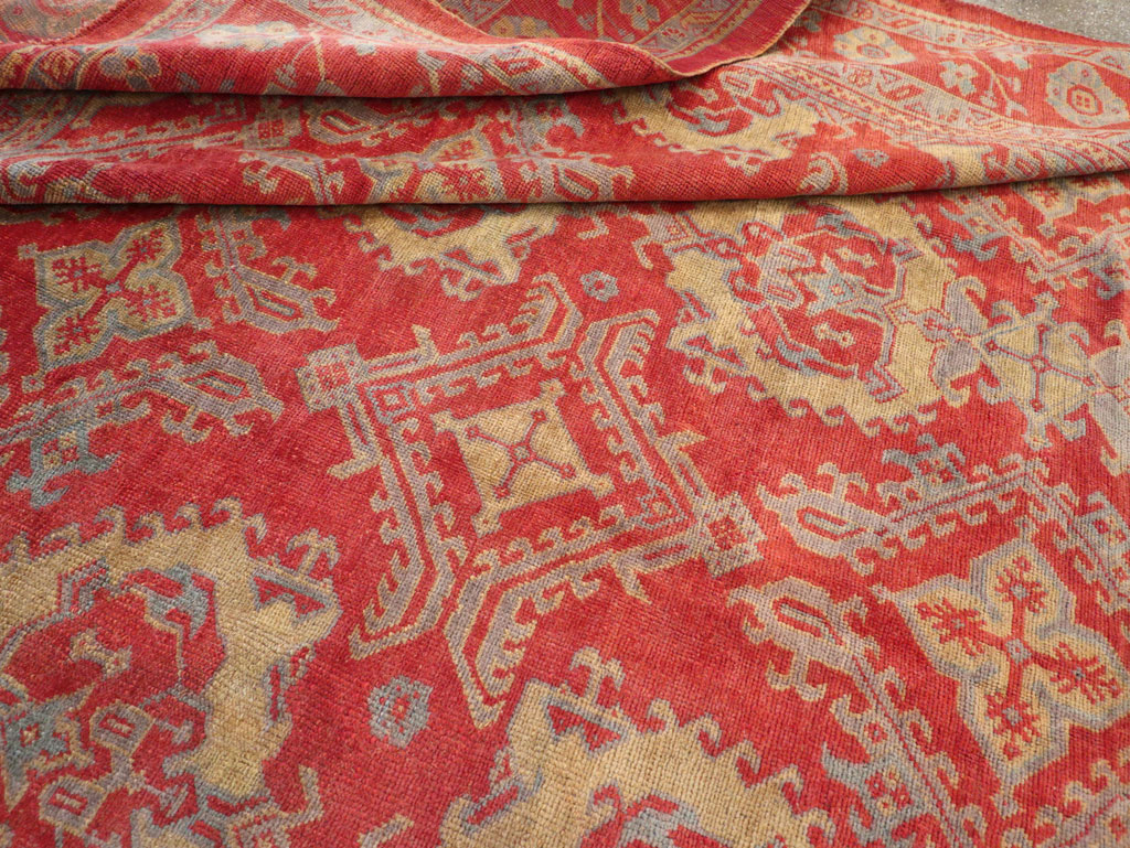 Antique Turkish Oushak Carpet, No.32262 - Gss