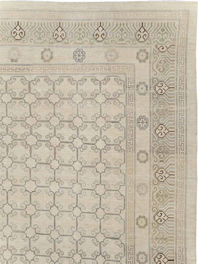 Modern East Turkestan Khotan Oversize Carpet, No.32268 - Gss