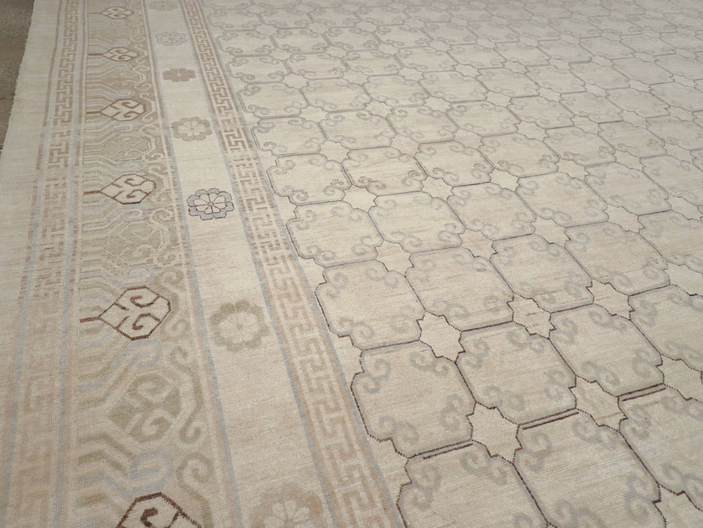 Modern East Turkestan Khotan Oversize Carpet, No.32268 - Gss