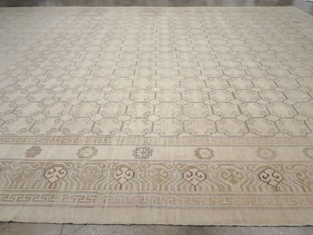 Modern East Turkestan Khotan Oversize Carpet, No.32268 - Gss