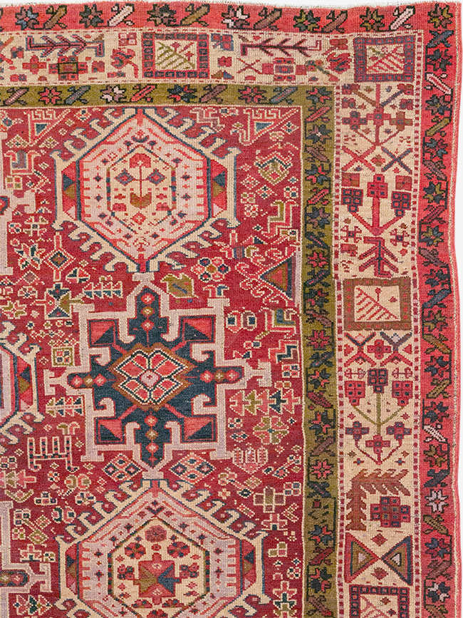 Vintage Persian Karajeh Room Size Carpet, No.32270 - Gss