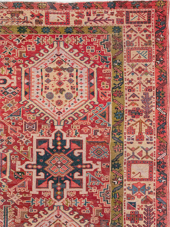 Vintage Persian Karajeh Room Size Carpet, No.32270 - Gss