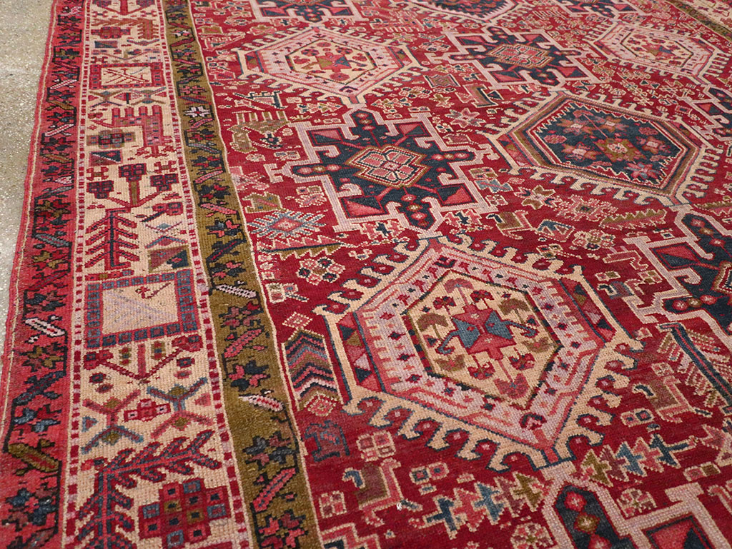 Vintage Persian Karajeh Room Size Carpet, No.32270 - Gss