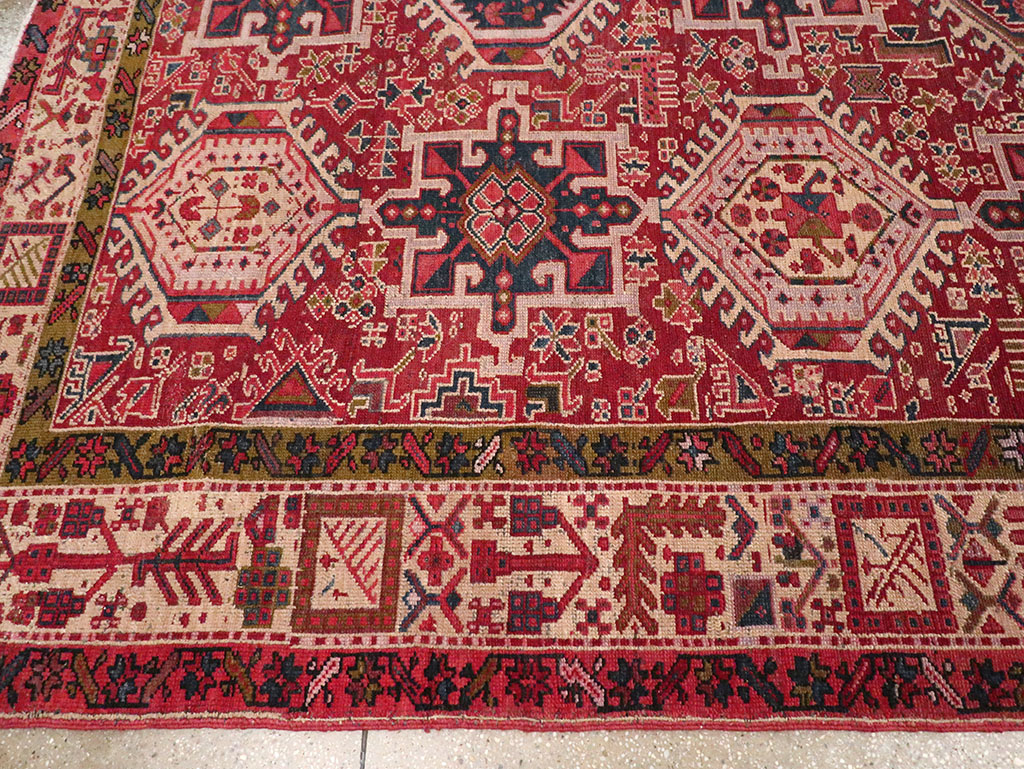 Vintage Persian Karajeh Room Size Carpet, No.32270 - Gss