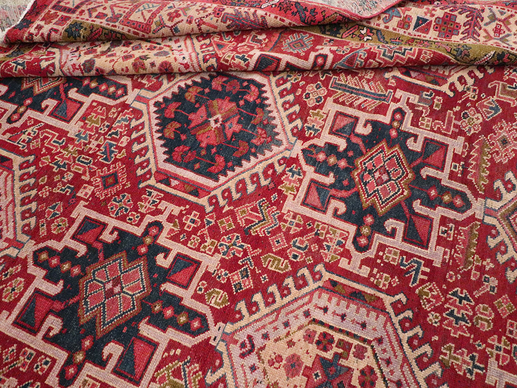 Vintage Persian Karajeh Room Size Carpet, No.32270 - Gss