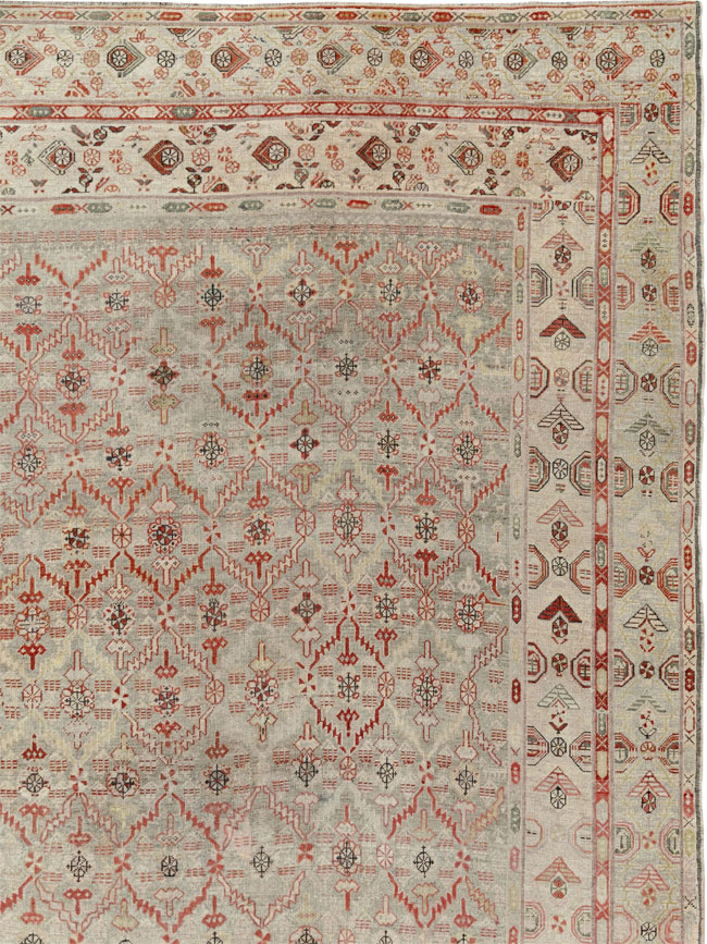 Antique Persian Kurdish Bidjar Oversize Carpet, No.32272 - Gss