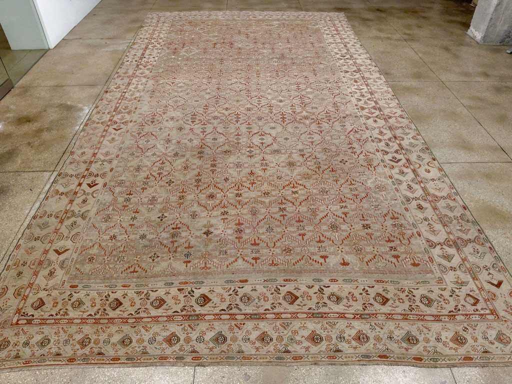 Antique Persian Kurdish Bidjar Oversize Carpet, No.32272 - Gss
