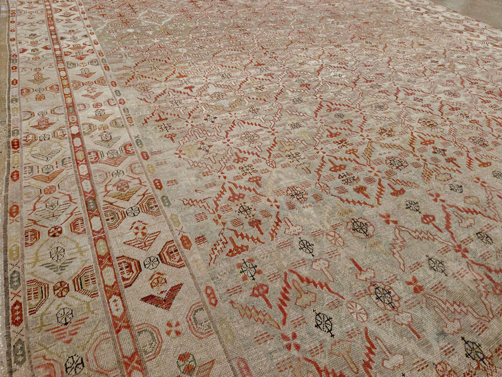 Antique Persian Kurdish Bidjar Oversize Carpet, No.32272 - Gss